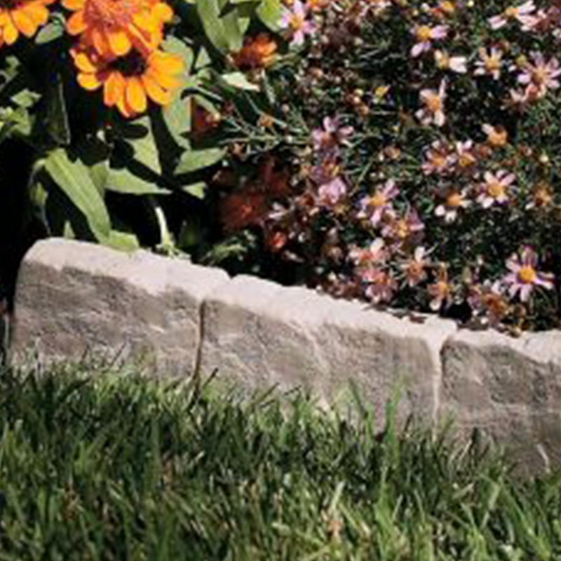Suncast Interlocking Border Edging - Stone -Like Poly Construction for Garden, Lawn, and Landscape Edging - Water Resistant Border for Containing Trees, Flower Beds and Walkways - Light Taupe -Gray - Image 5